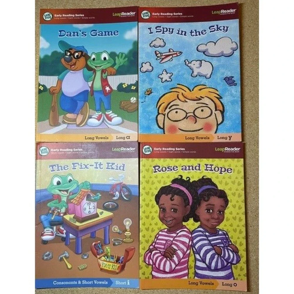 LeapFrog LeapReader Early Reading Series Lot of 4 Books Phonics Long Vowels